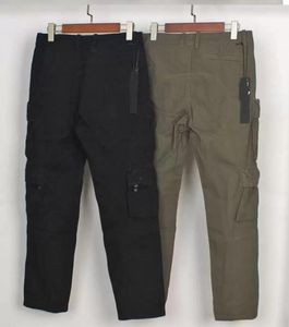 Patches de crachá de alta qualidade Mens Track Pant Moda Letras Design de Pedra Calças Jogger Calças Cargo Zipper Fly Calças Esportivas Longas Homme Roupas Stones Island