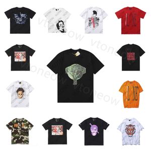 2023 MENS DESIGNER T SHIRT LETTERBRINT TEES Big V Men Women Short Sleeve Hip Hop Style T-shirt Black White Orange T-shirts White Shirt Size S-XL 23