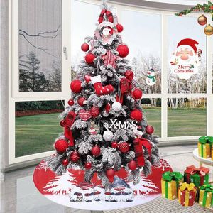 Gonna per albero di decorazioni natalizie Tappeto rotondo da 117 cm per tappetino domestico senza volto