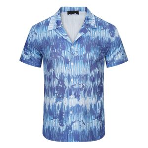 Camisas casuais masculinas 2023 moda masculino roupas de folha de folhas masculinas de manga curta tops de vestuário litoral solto camisa social