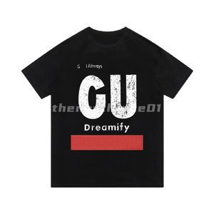 Design lyxiga herrar T-shirt graffiti Inkjet Letter Print Kort ärm Summer Breatbar T-shirt Casual Top Black Apricot Asian Size M-2XL