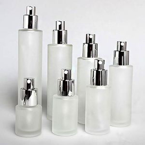 Aufbewahrungsflaschen Top-Verkauf Glasflasche und Glas 80 ml auf Serum-Pumpspray Luxus-Kosmetikverpackung