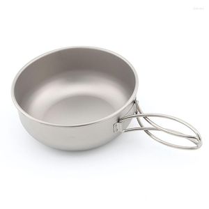 Bowls 600ml Keith Titanium Noodle Bowl Soup With Handle Sauce Relish Kitchen Japanese Utensils Ti5326