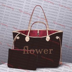 Bolsas de alças de couro genuíno para bolsas femininas bolsa aberta de lona revestida com bolsa combinando