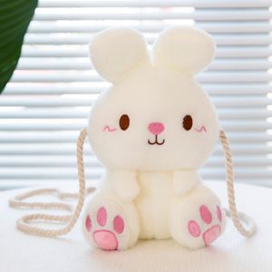 2023 NEW PLUSH BACKPACK 만화 귀여운 플러시 토끼 가방 어린이 제로 지갑 여성의 One-Shoulder Messenger Rabbit Plush Toy Bag