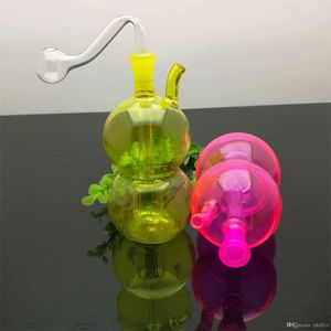 Smoking Pipes Coloured Hulu Mute Filter Glass Water Tobacco Bottle Wholesale Glass Water Pipes