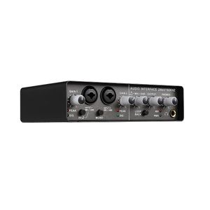 Yeni Teyun Q-24 Audio Arayüzü 2 In 4 Out Ses Kartı İzleme Electy Guitar Live Recording Profesyonel Ses Kartı PC