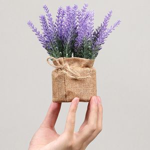 Decorative Flowers 1pc Artificial Plants Fake Mini Potted Plant Lavender Greenery For Home Farmhouse Aesthetic Bedroom Shelf Office Desk