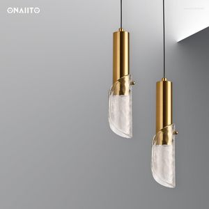 Lampade a sospensione Lampadario a soffitto in metallo Paralume in vetro Lampada da arredamento per la stanza Lampada da tavolo a LED Lampada da bar in oro Illuminazione da cucina per