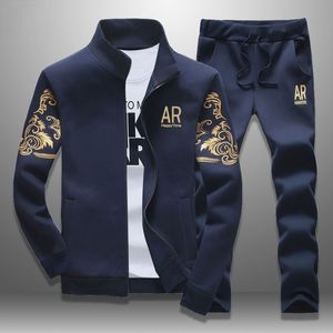 Tute da uomo Tute da uomo Palestre sportive Set Abbigliamento casual Felpe con cappuccio Pantaloni 2 pezzi Abbigliamento da uomo Bodybuilding Tuta da uomo con cerniera 230314