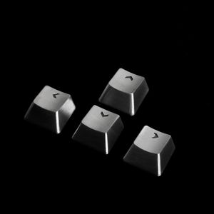 QWER ASDF Stainless Steel KeyCaps Game Direction Computer Mechanical Keyboards 26 Key Caps Accessories