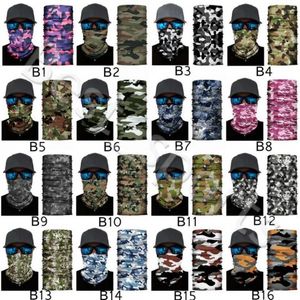 Bezszwowy szalik Magic Scarf Camo Half Face Mask Bandana Scyk cieplejszy opaska na głowę Maska jazdy na rowerach CPA4459 TT0314