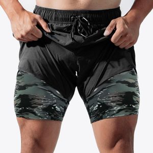 Мужские шорты Summer Graffiti Camouflage Fitness Sports Sports Trend Cross Cronting Dou.