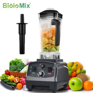 Juicers BioloMix 3HP 2200W Heavy Duty Commercial Grade Timer Blender Mixer Juicer Fruit Food Processor Ice Smoothies BPA Free 2L Jar 230314