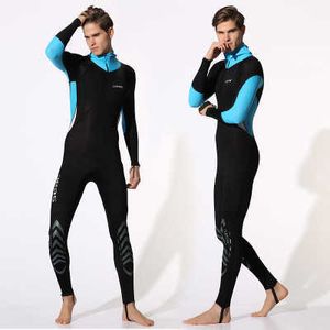 Men's swimwear New Men Diving Suits Long Sleeves Male Wetsuits Snorkelling Rash Guards Surfing Bodysuits Water Gears L230314