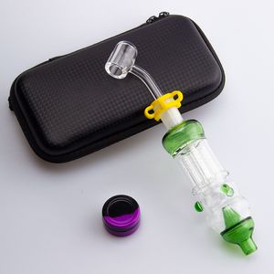 NC021 HOOFAH KIT GLASS HAND PIPE MED 14MM GR2 TITANIUM NAIL Kvartspetsar Koncentrat Oiligar Dab Straw For Herb Wax Glass Bong