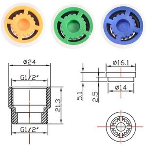 Attrezzature per l'irrigazione Connettore di flusso per doccia in ottone cromato Adattatore per risparmio acqua Set di tubi di spruzzo Valvola limitatrice G4N6