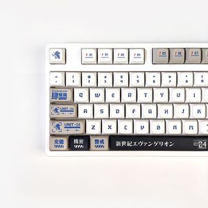 135 tasti/set EVA-04 PBT copritastiera profilo XDA interruttori MX personalizzati fai-da-te copritasti bianchi per copritastiera da gioco meccanico