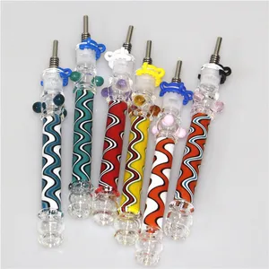 Hookah Bong Nectar Pipe Kit with 10mm Quartz Tip Titanium Nail glass bong Hand pipes ash catcher oil rig