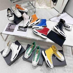 Scarpe casual designer Donne Sneakers spessa Sneakers in tela di moda bianca nera scarpa semplice piattaforma rotonda