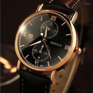 Principais relógios de punho Top Brand Yazole Luxury Gold Business Watch Deathproof Couation Quartz Men Fashion Fashion Luminous Rellojes Hombre