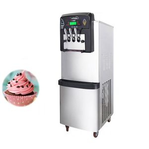 Sundae Soft Ice Cream Machine Fully Automatic Ice Cream Maker 3 Flavors Gelato Machine