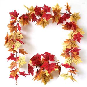 Декоративные цветы симуляция красного кленового ротана осенний лист хэллоуин Потолочный труб