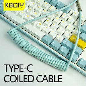 Coiled Cable Type C Wire Mechanical Keyboard For GK61 Anne Pro 2 TM680 RK61 Fizz K617 SK61 GH60 FL680 NJ80 Tester68
