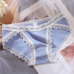 Women's Panties Women Cotton Blended Briefs Ladies Girls Cute Sweet Lace Underpants Seamless Breathable Low Waist Intimates Lingeries