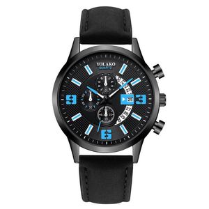 Relojes de pulsera Moda Top Hombres Relojes Calendario de lujo Correa de cuero Reloj para hombre Militar Deporte Cuarzo para Relogio Masculino