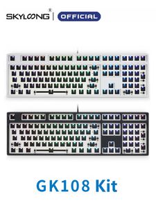GK108 Hot-Swap DIY Niestandardowy zestaw klawiatury mechanicznej z odwróceniem RGB W pełni NKRO Gaming Obsługa RGB 3/5Pins Przełącznik