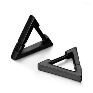 Stud Earrings Stainless Steel For Men Women Punk Geometric Ear Piercing Polygon Heart Triangle Pierced Hoop Push-Back