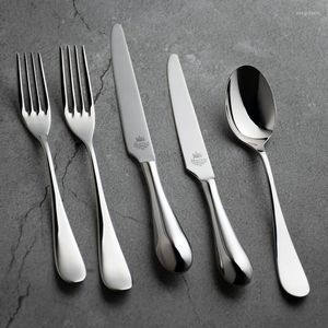 Geschirr Sets Luxus Silber Besteck Set Nordic Einfache Kreativität Küche Umweltfreundliche Steak Messer Abendessen Esszimmer Vaisselle Tisch Kunst EK50DS