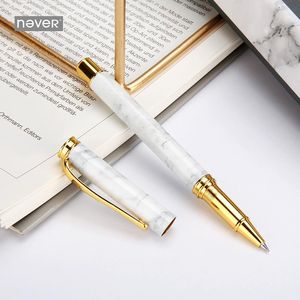 Gel Pens Never Original Marble Grain Pen Roller Signing 0.5mm Black Ink Gift Package Office And School Supplies Stationery