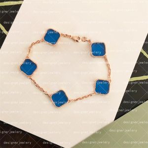 Bracelety różowego złota dla kobiet spersonalizowane Bieć Infinity Turquoise Clover Bransoletka Złota 14K Realuc Agat Agat Shell Wakacyjny prezent ślubny