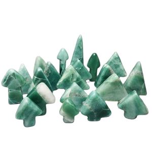 Decorative Figurines Objects & Natural Stone Green Dongling Statue Unique Handicraft Christmas Tree Home Spiritual Decoration And Room Furni