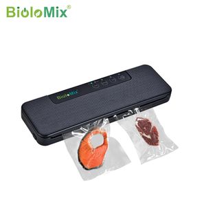 Vacuum Food Sealing Machine BioloMix Automatic Food Vacuum Sealer Wet or Dry Food Saver Packing Machine with 10pcs free bags for Sous Vide WhiteBlack W230 230314