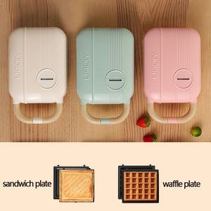 Ekmek Yapımcıları Elektrikli Kum Yapımcıları 2 In 1 Waffle Maker Hanehalkı 220V Toasterdonut Pişirme Çok Fonksiyonlu Kahvaltı Makinesi 650W STICK 230314