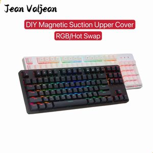 New 87/104 Key Mechanical Keyboard RGB Hot-Swappable DIY Magnetic Suction Upper Cover Wired Gaming Special Mechanical Keyboard