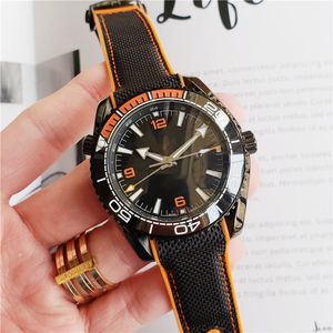 세라믹 케이스 손목 시계 45mm 남성 완전 자동 기계 디자인 캐주얼 시계 고품질 시계 방수 선물 시계