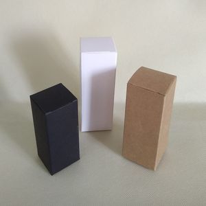 100st - Blank papperslåda DIY Kosmetiska presentförpackningar för ansiktskrämemulsion Spray Bottle Package Ventil Rör - Black White Kraft Valfritt
