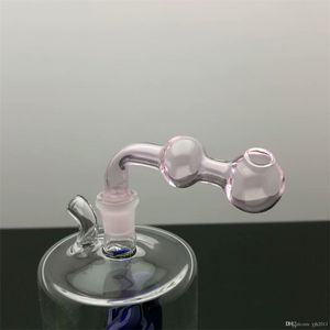 Smoking Pipes Hot-selling pink double-bubble glass cooker Wholesale Glass bongs Oil Burner Glass