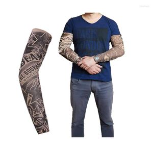 Podkładki kolan 3D Tatuaż rękawski rękawy damskie rękawy ramion podgrzewacze UV ​​Ochrona Man Man Summer Outdoor Cycling Suncreen Mangas para brazo