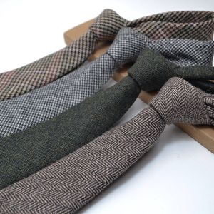 Pescoço conjunto de lã de lã Tirada de 6cm de 6 cm de cor macia corbata corbata listrada listrada cravat roupas acessórios