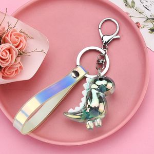 Keychains Acrylic Dinosaur Doll Pendant Keychian Keyring For Women Girl Cute Korean Fashion Car Key Chain Ring Backpack Bag Charm Jewerly