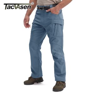 Męskie spodnie Tacvasen zima miękka ciepłe spodnie Męskie ix9 Military taktyczne spodnie ładunkowe spodnie wodoodporne spodnie z polaru piesze spodni 230313