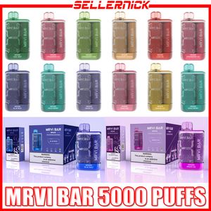 Original MRVI BAR 5000 Puffs Disposable Vape Pen Electronic Cigarette With 600mAh Rechargeable Battery 13ml Prefilled Pod Device VS ElfBar