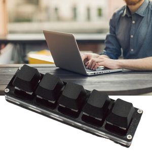 Bärbar Mini 5 -tangentfunktion Tangentbord Programmerbara tangenter Kopiera och klistra in DIY -genvägstangentbord Mekaniskt tangentbordsspel Keyboard