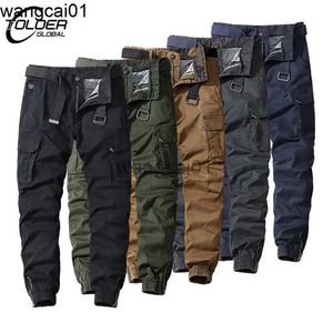 wangcai01 Men's Pants Dome Cameras Men's New Cargo Pants Casual Multi-pocket Military Tactical Pant Cotton Running Long Trousers Male Spring Autumn Outdoor 0314H23