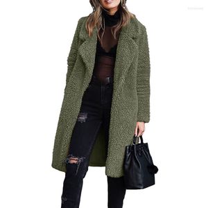 Women's Jackets Autumn Winter Faux Fur Coat Women Warm Soft Plush Overcoat Pocket Casual Outwear